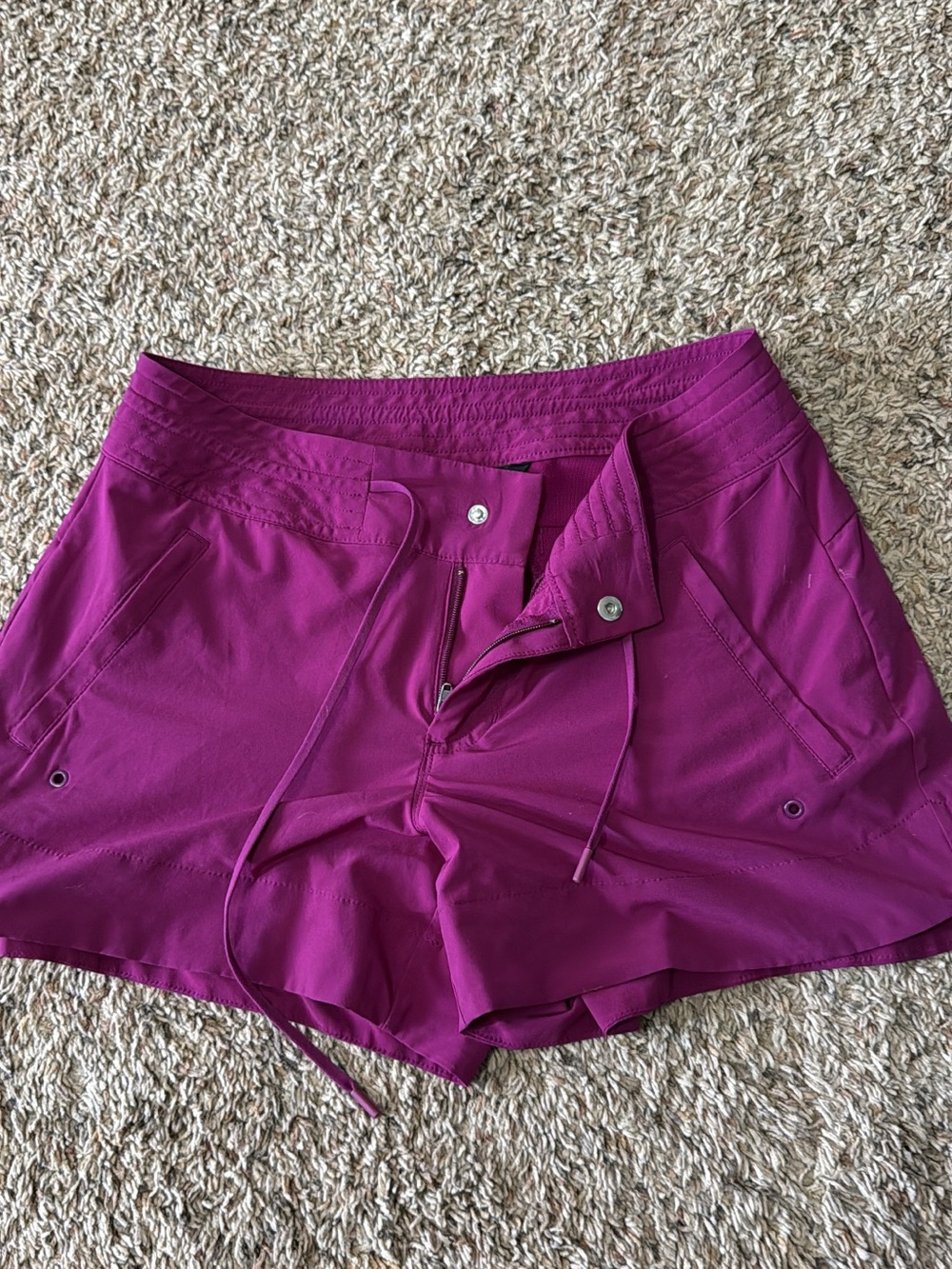 Athleta Deep Pink Drawstring Athletic Shorts